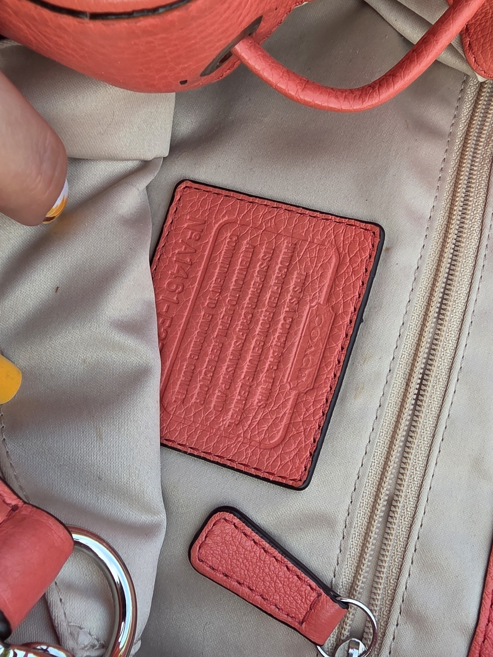 #150 Coach Avery Siena Leather Drawstring Hobo with Tassel - Picture 14 of 16